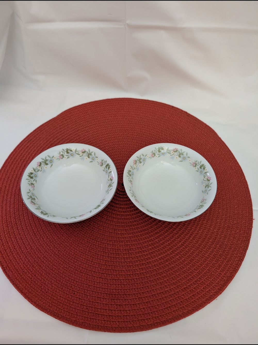 Two Vintage Johann Haviland Bavaria Germany Floral Fruit/Dessert Bowls